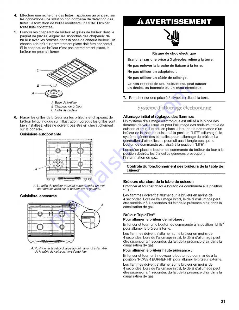 KitchenAid KGSK901SBL02 Installation Instructions Manual Download Page 31