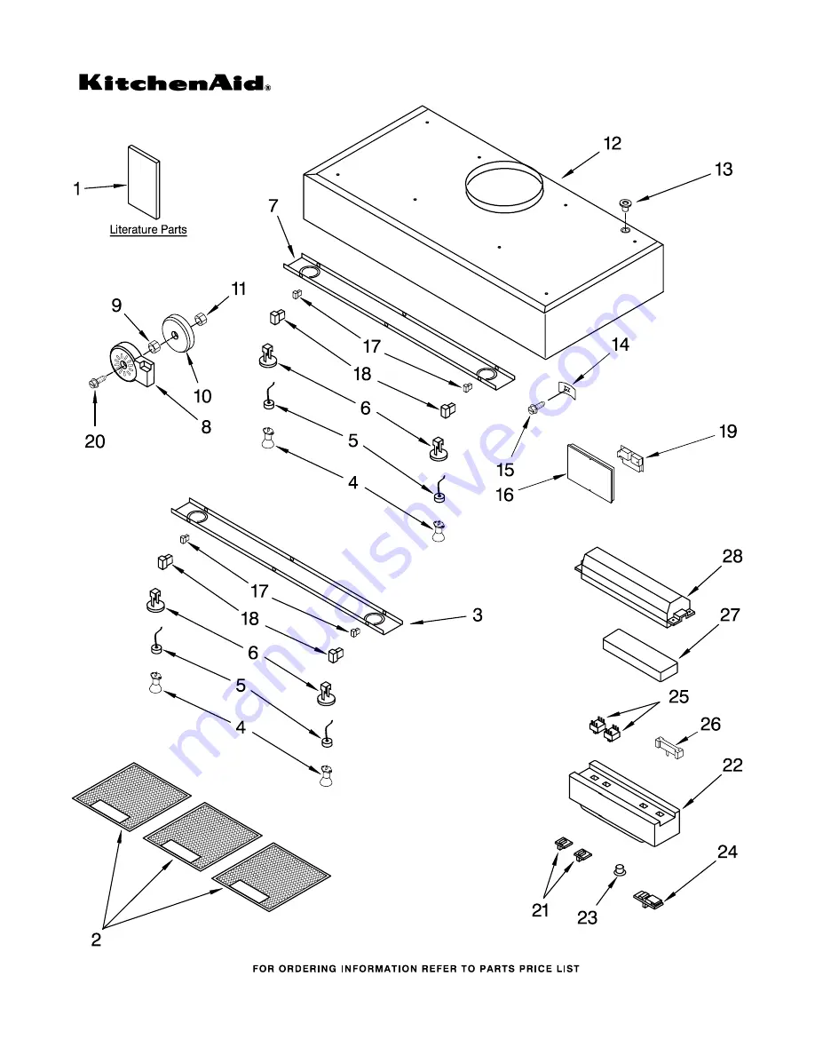 KitchenAid KHLU182MSS1 Parts List Download Page 1