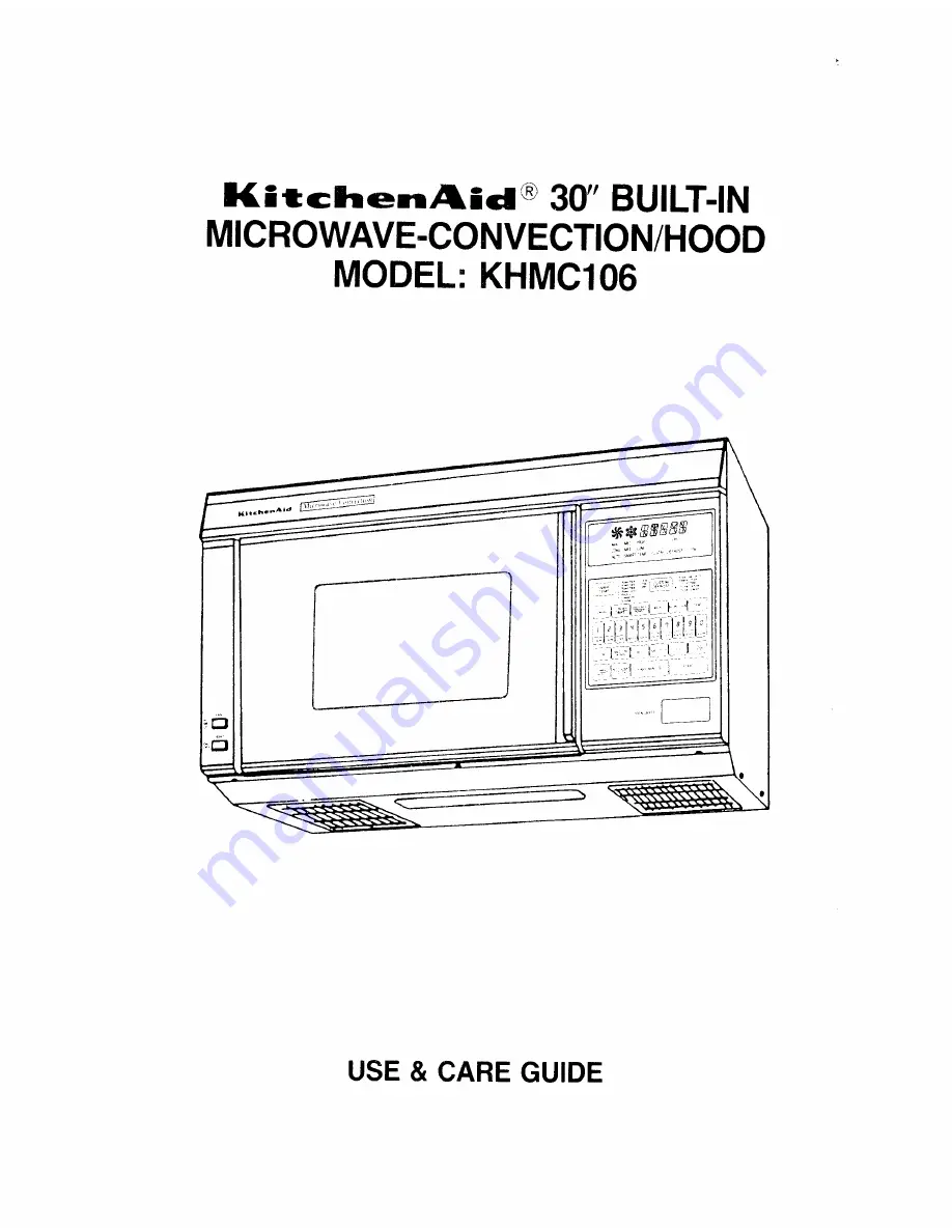 KitchenAid KHMC106 Use & Care Manual Download Page 1