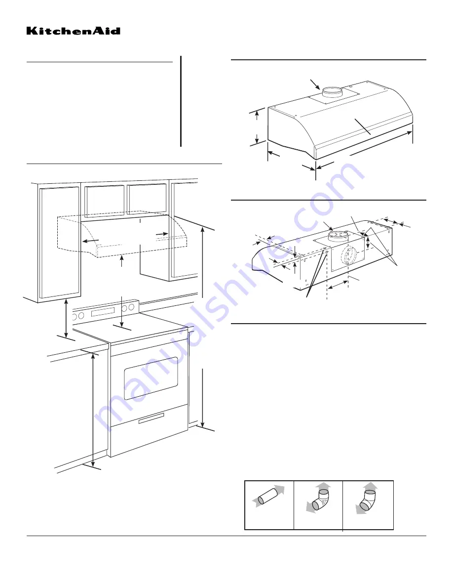 KitchenAid KHTU705R Dimension Manual Download Page 1