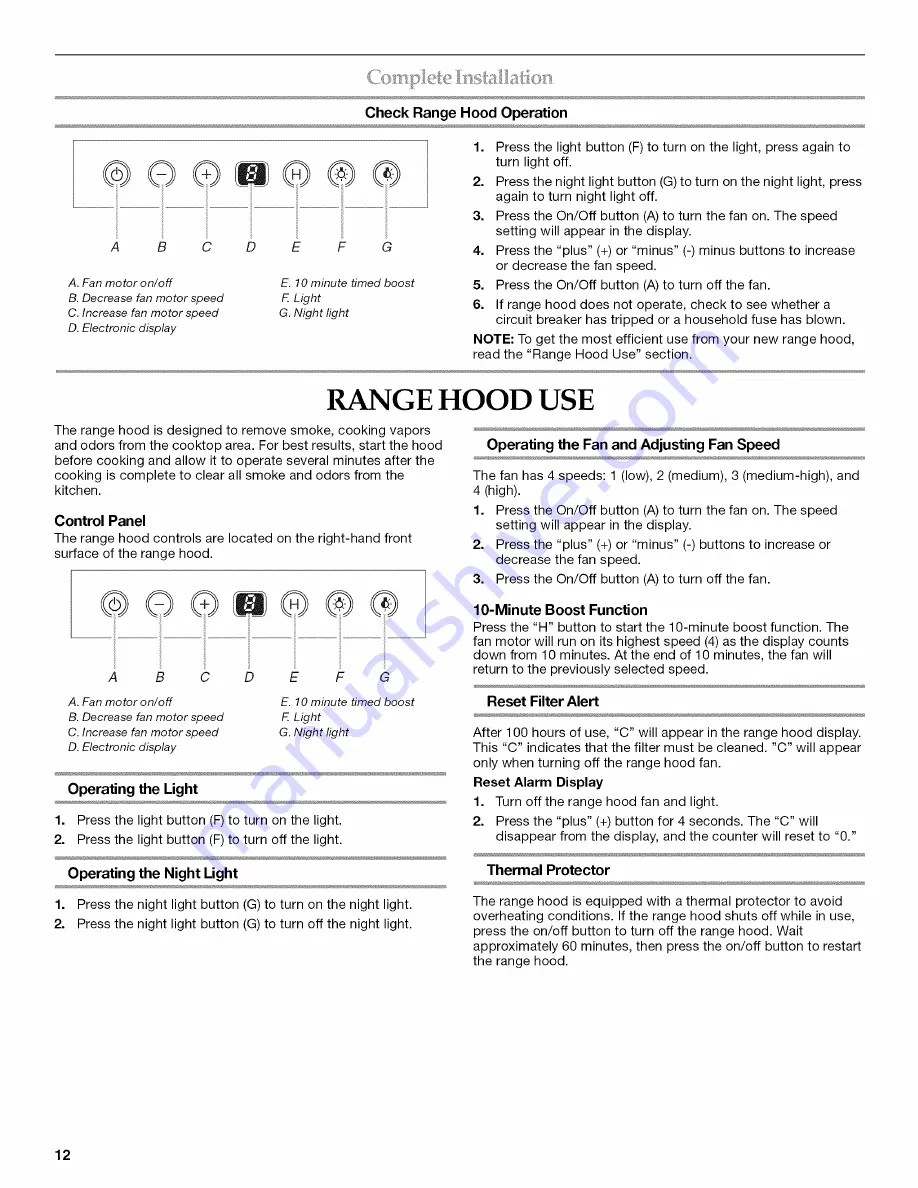 KitchenAid KICU565WSS Manual Download Page 12