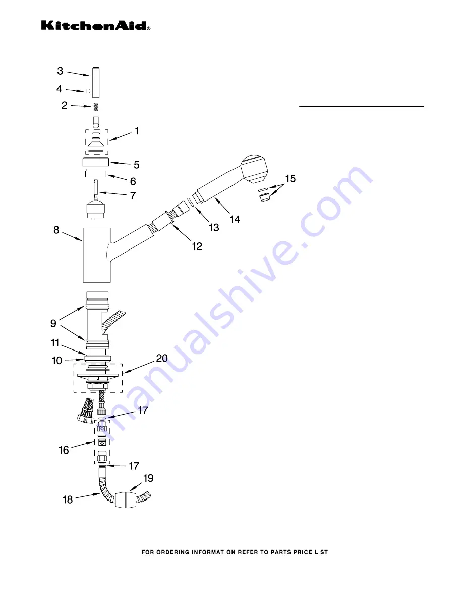 KitchenAid KKFV01PPCR Parts List Download Page 1