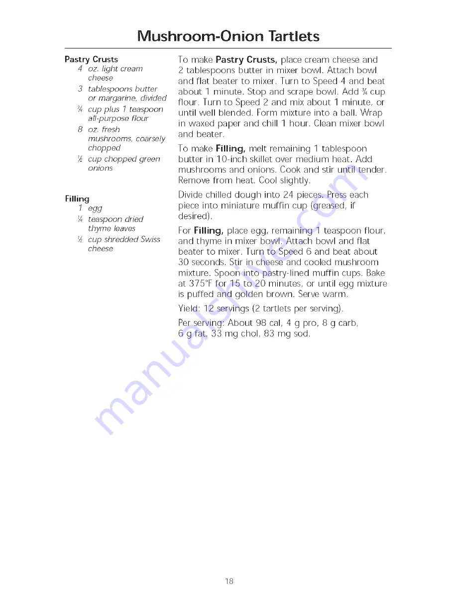 KitchenAid KL26M8XOB5 Instructions And Recipes Manual Download Page 20