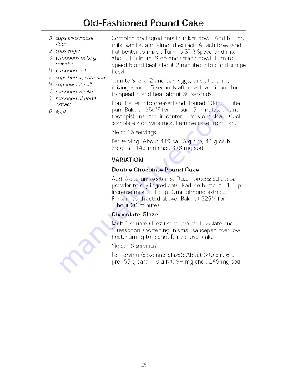 KitchenAid KL26M8XOB5 Instructions And Recipes Manual Download Page 30