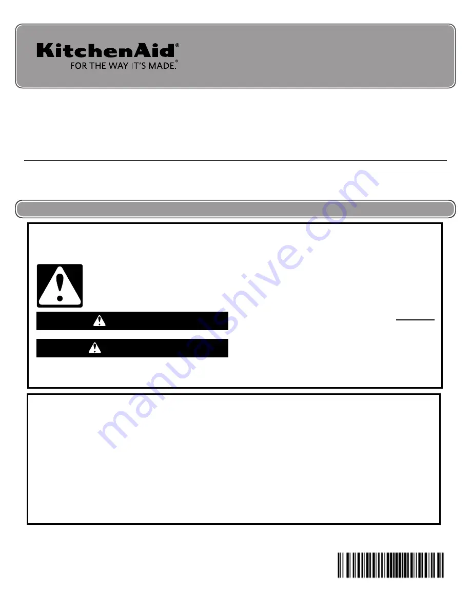 KitchenAid KMHC319ESS User Manual Download Page 1