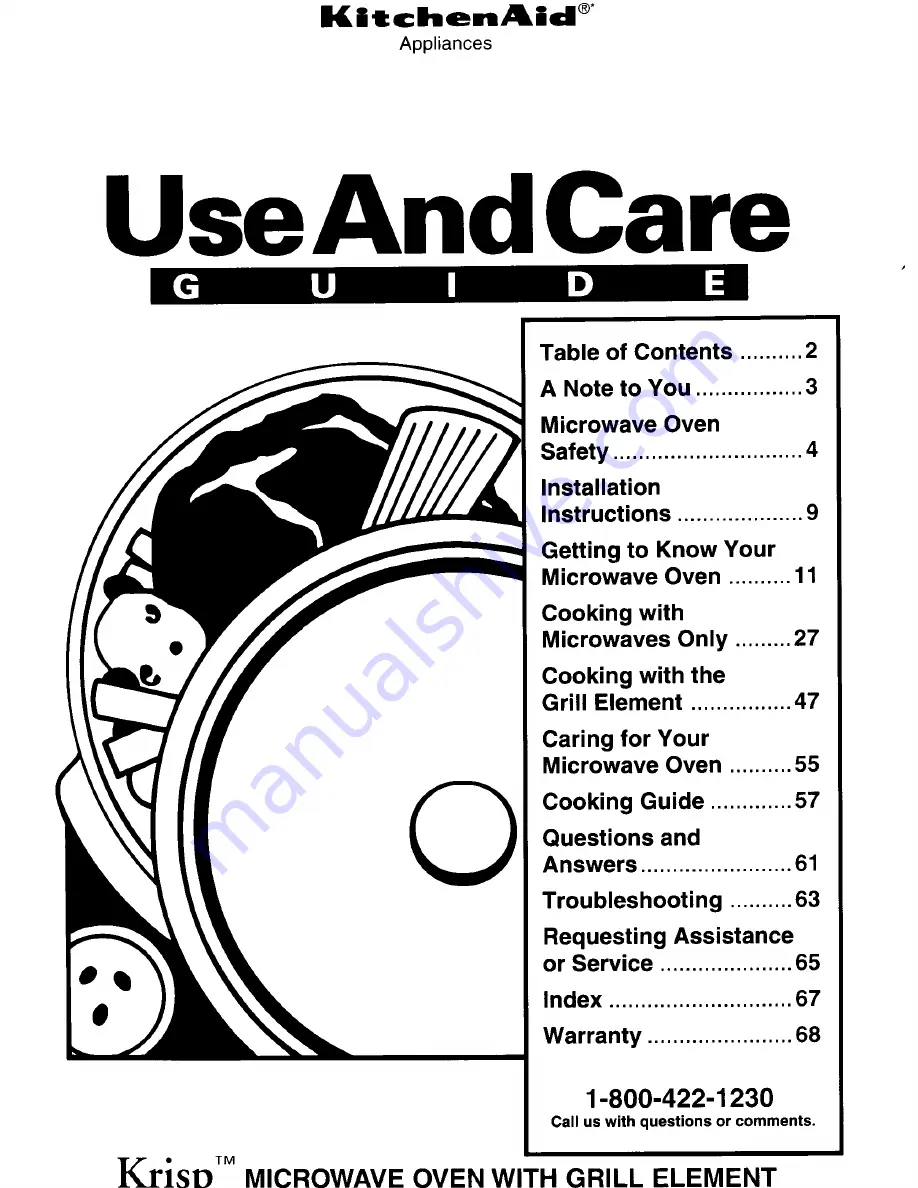 KitchenAid Krisp Use & Care Manual Download Page 1