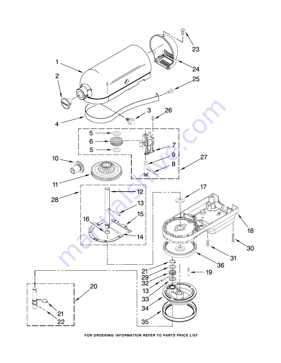 KitchenAid KSM450BK0 Parts List Download Page 4