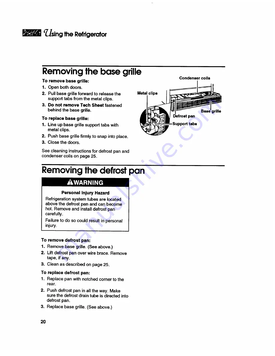 KitchenAid KSRB25F Use & Care Manual Download Page 20