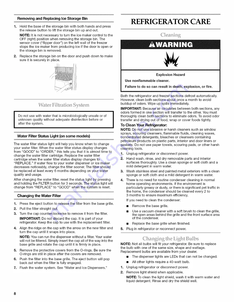 KitchenAid KSRC23FVMS00 User Instructions Download Page 8