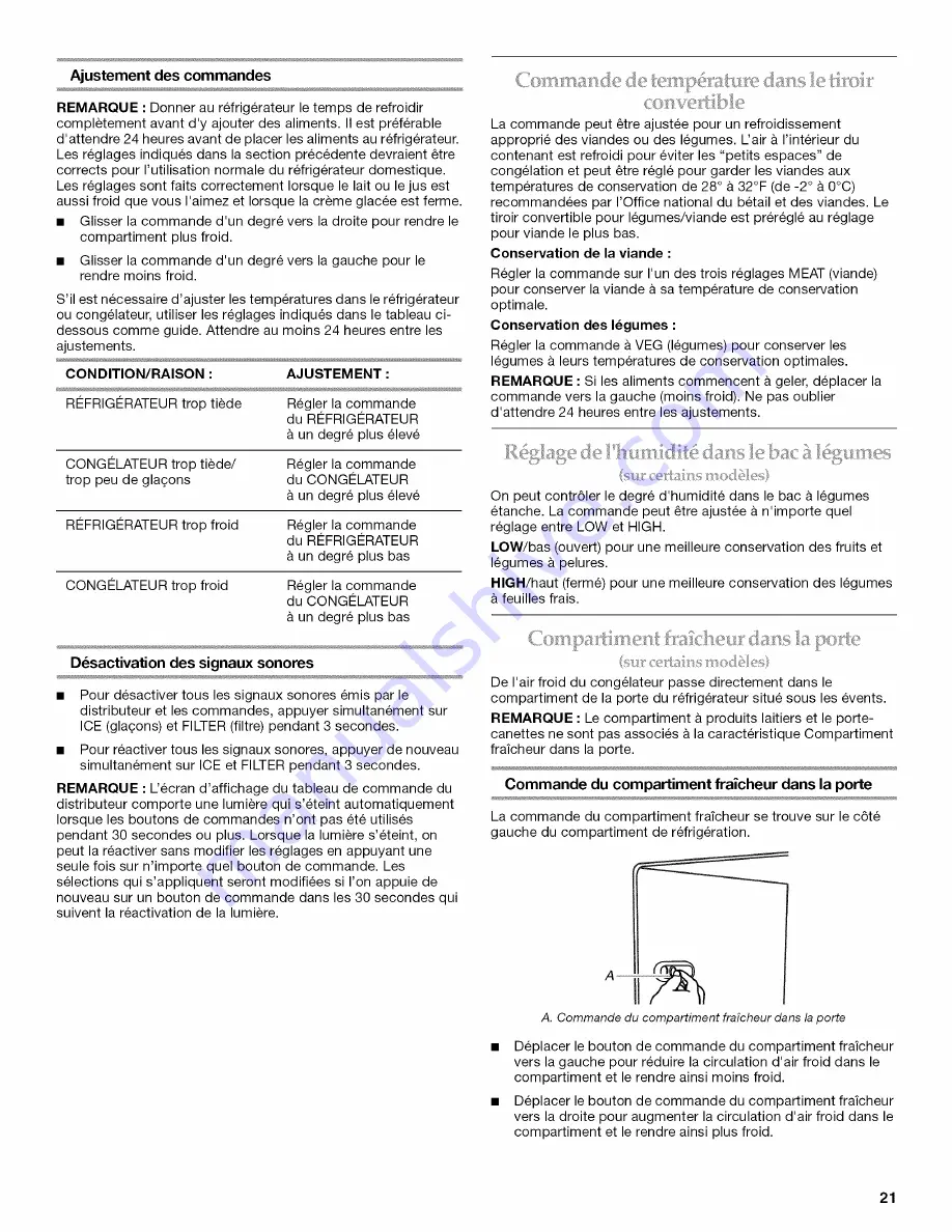 KitchenAid KSRC23FVMS00 User Instructions Download Page 21