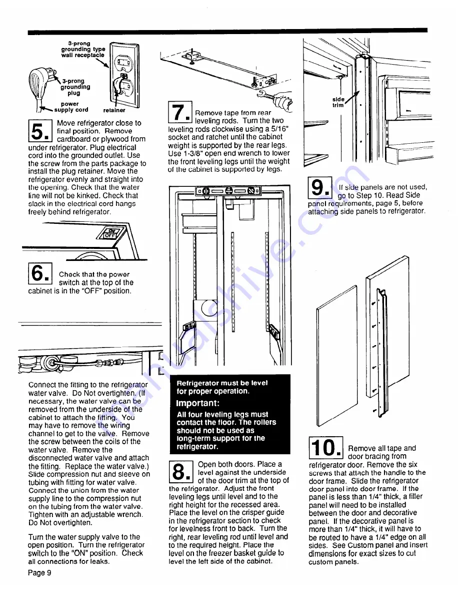 KitchenAid KSRF36DT Installation Instructions Manual Download Page 10