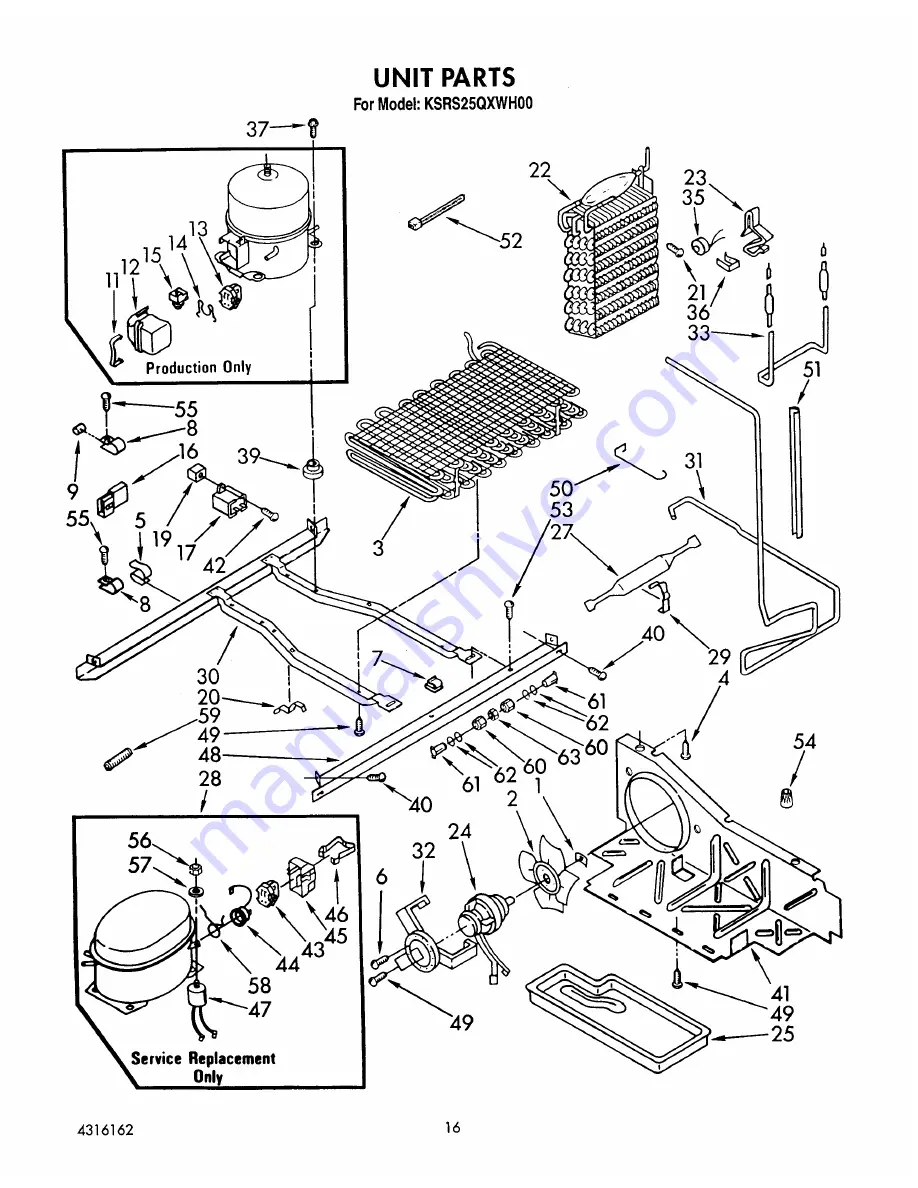 KitchenAid KSRS25QXAL Parts List Download Page 23