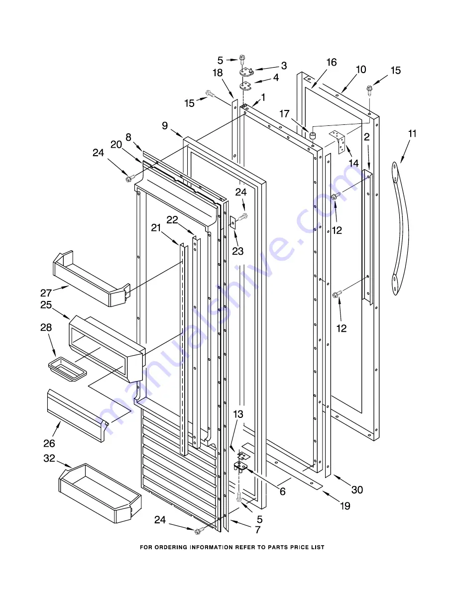 KitchenAid KSSC36FKB02 Parts List Download Page 13