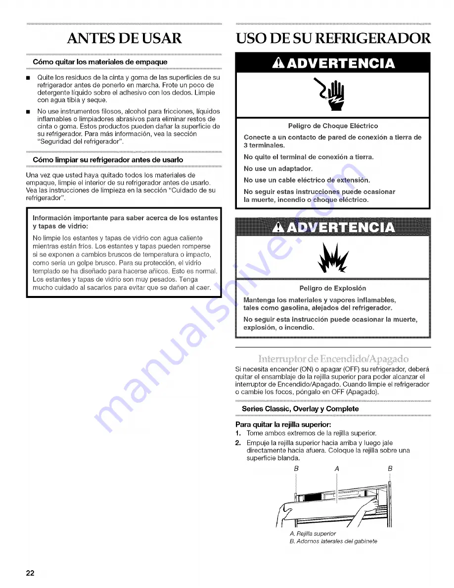 KitchenAid KSSC36QMS00 Use & Care Manual Download Page 22