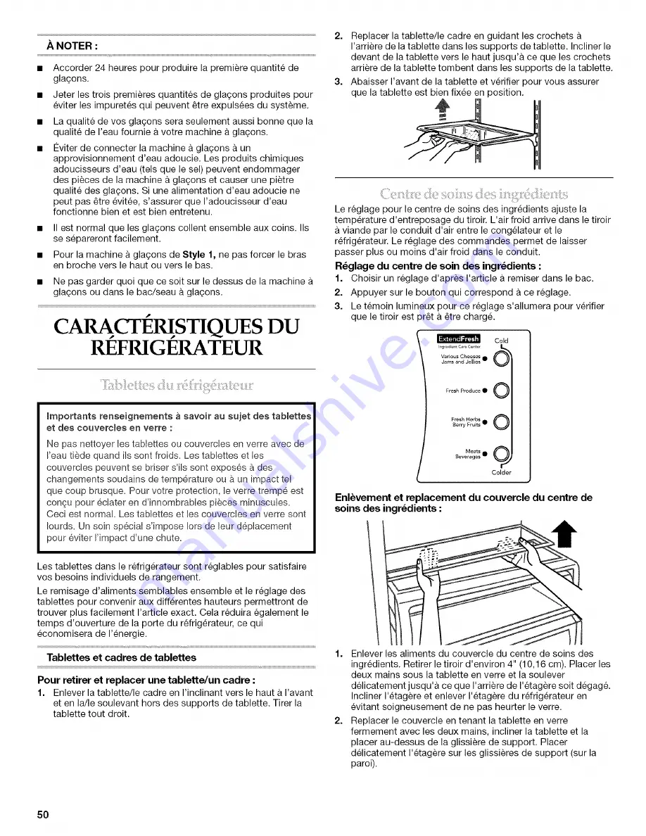 KitchenAid KSSC36QMS00 Use & Care Manual Download Page 50