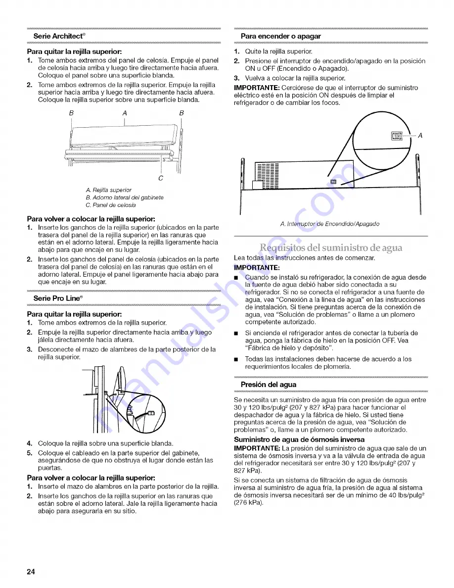 KitchenAid KSSC36QMS03 Use & Care Manual Download Page 24