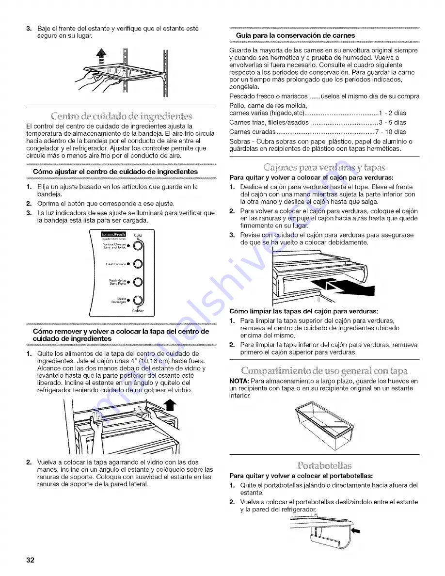 KitchenAid KSSC36QMS03 Use & Care Manual Download Page 32