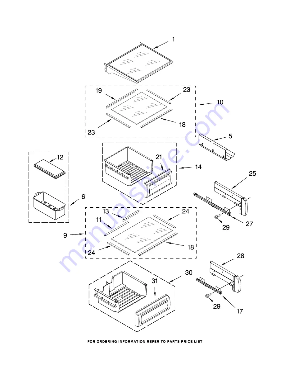 KitchenAid KSSO36FMX02 Parts List Download Page 9