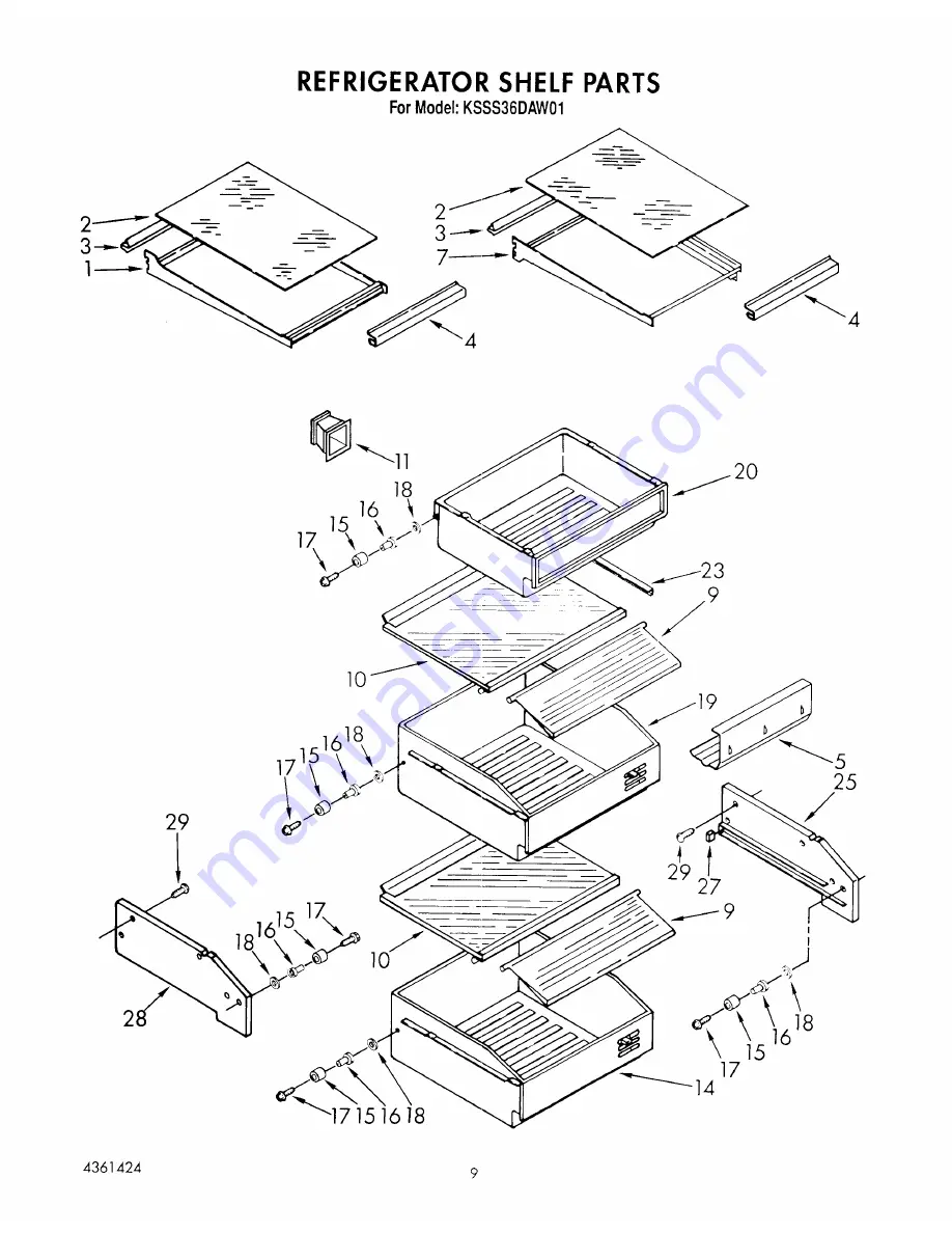 KitchenAid KSSS36DAW01 Скачать руководство пользователя страница 15