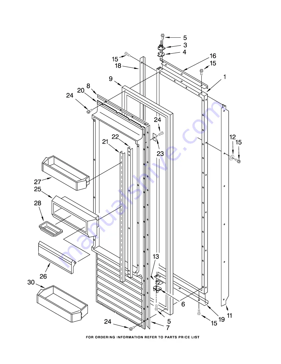 KitchenAid KSSS36FKB01 Parts List Download Page 13