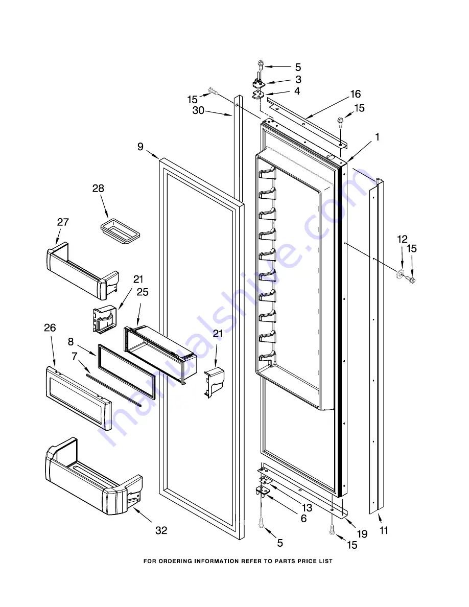 KitchenAid KSSS36FMX03 Parts List Download Page 13