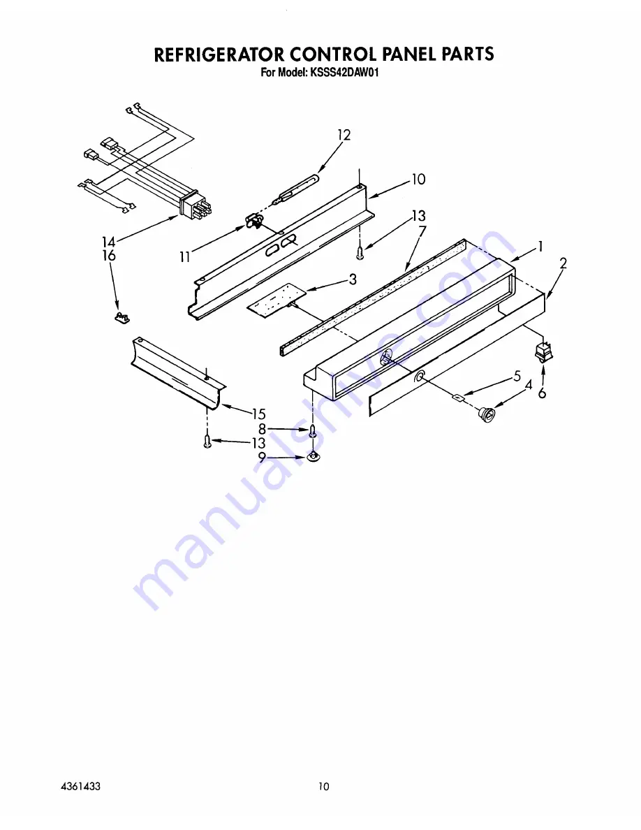 KitchenAid KSSS42DAW01 Parts List Download Page 13