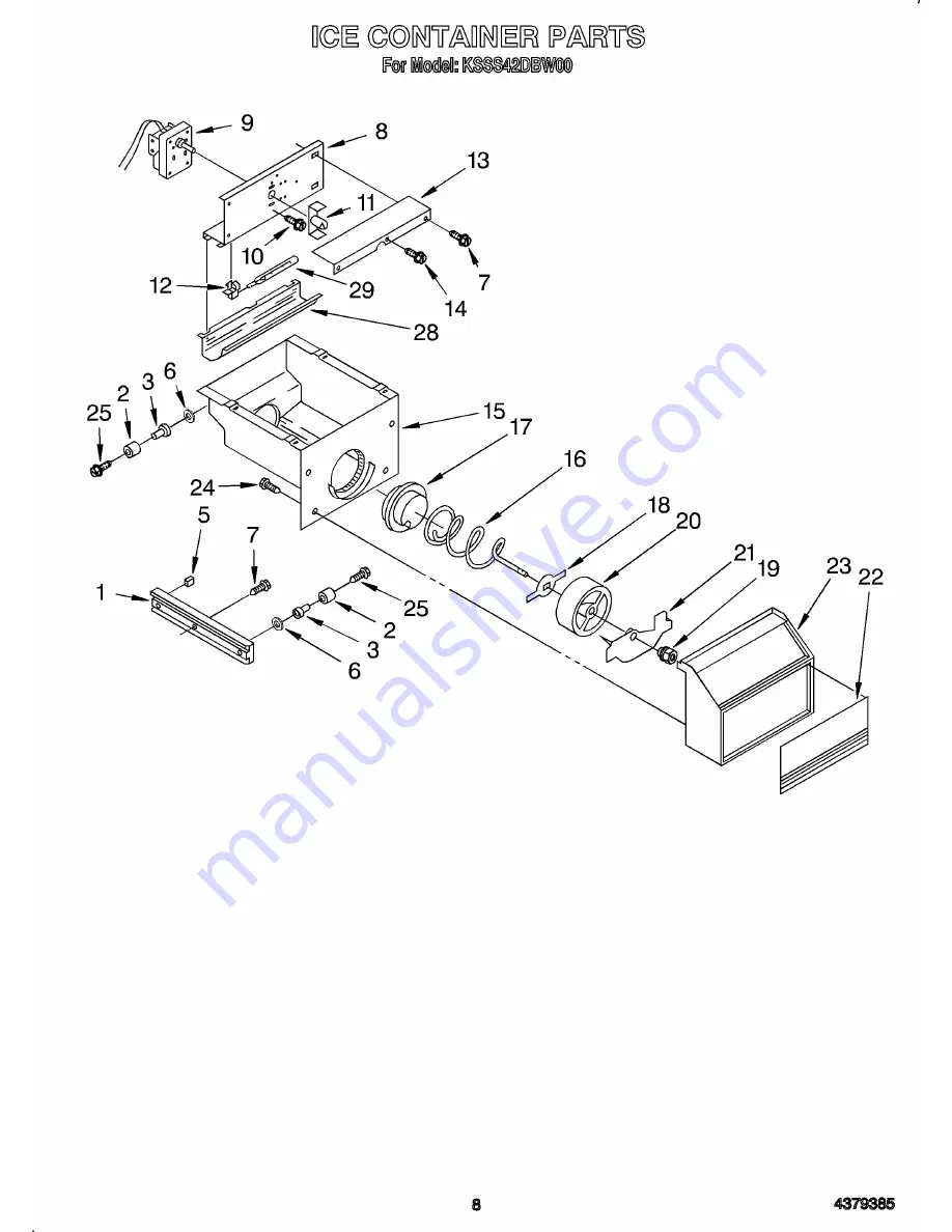 KitchenAid KSSS42DBW00 Скачать руководство пользователя страница 11