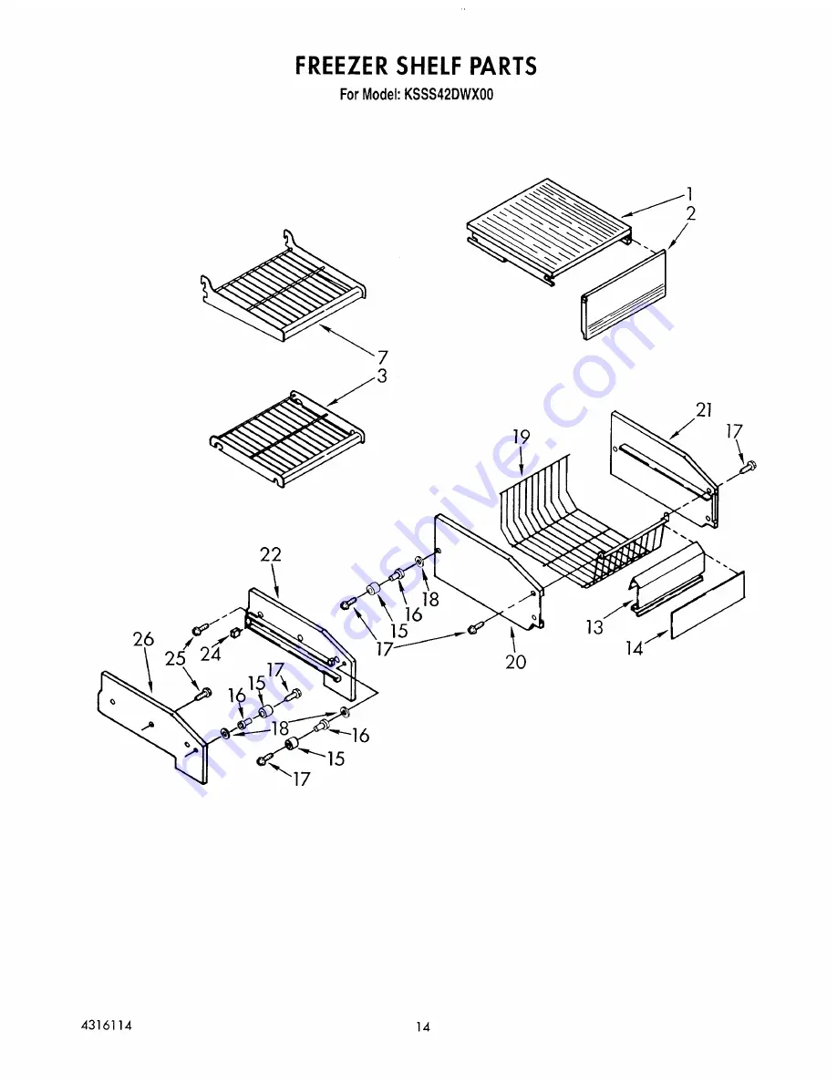 KitchenAid KSSS42DWX00 Скачать руководство пользователя страница 18