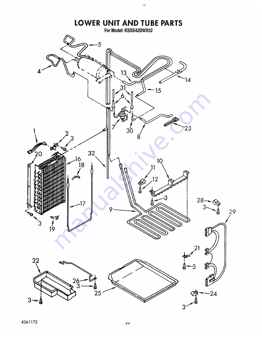 KitchenAid KSSS42DWX02 Parts List Download Page 29