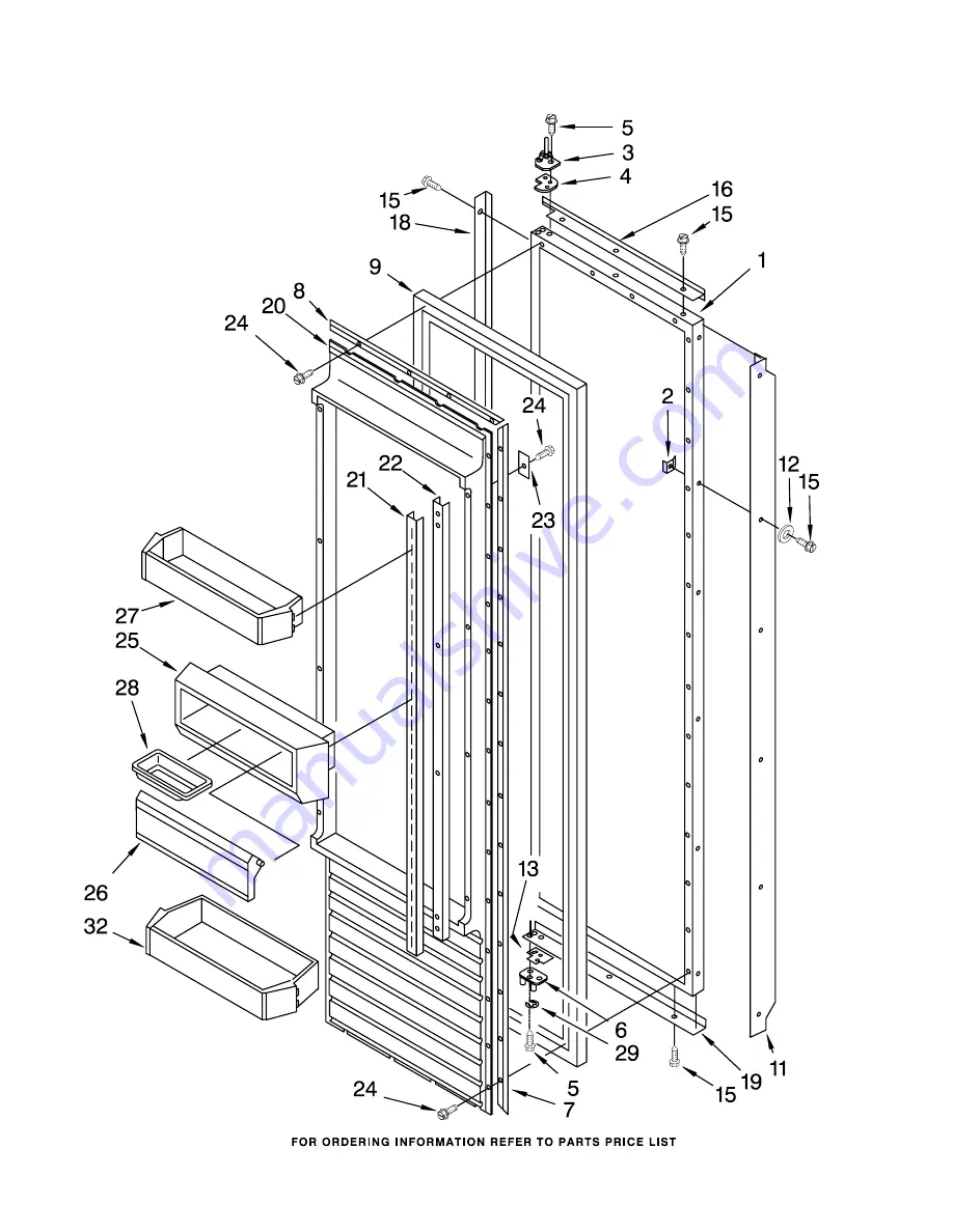 KitchenAid KSSS42FJB00 Parts List Download Page 13