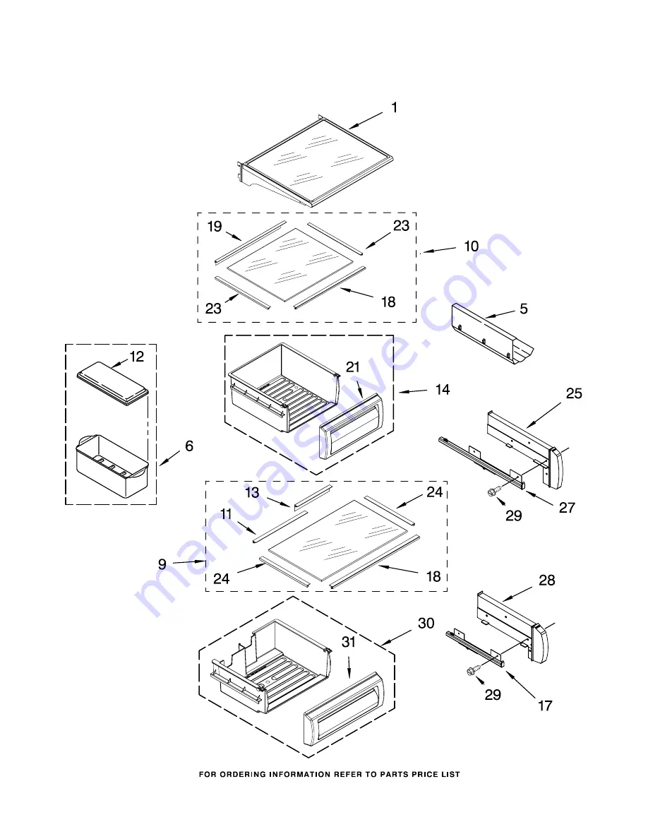 KitchenAid KSSS42FMB01 Parts List Download Page 9