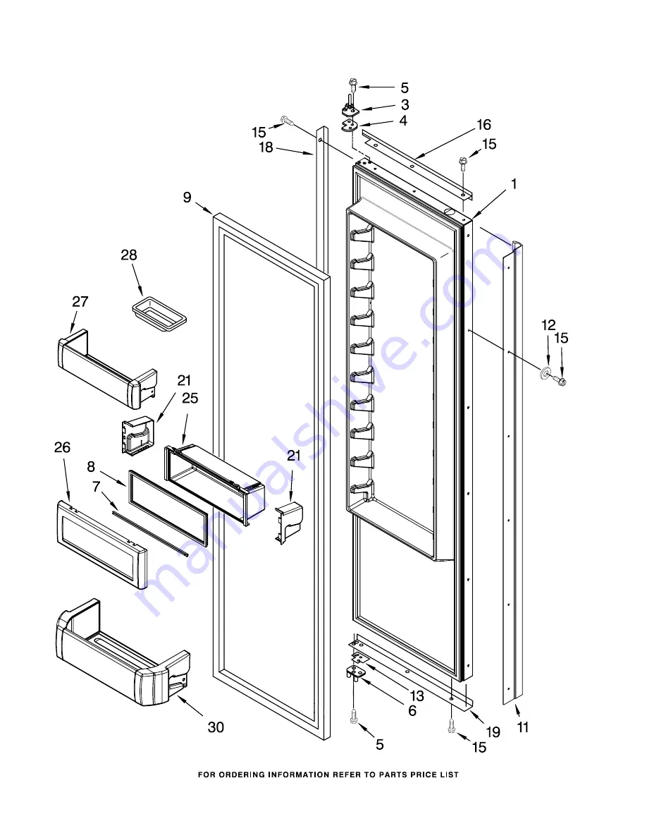 KitchenAid KSSS42FMX03 Parts List Download Page 13