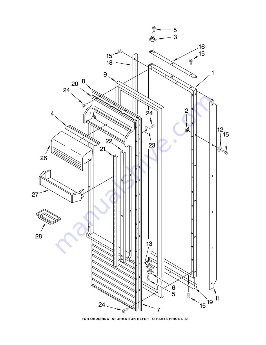 KitchenAid KSSS48QDW04 Parts List Download Page 15