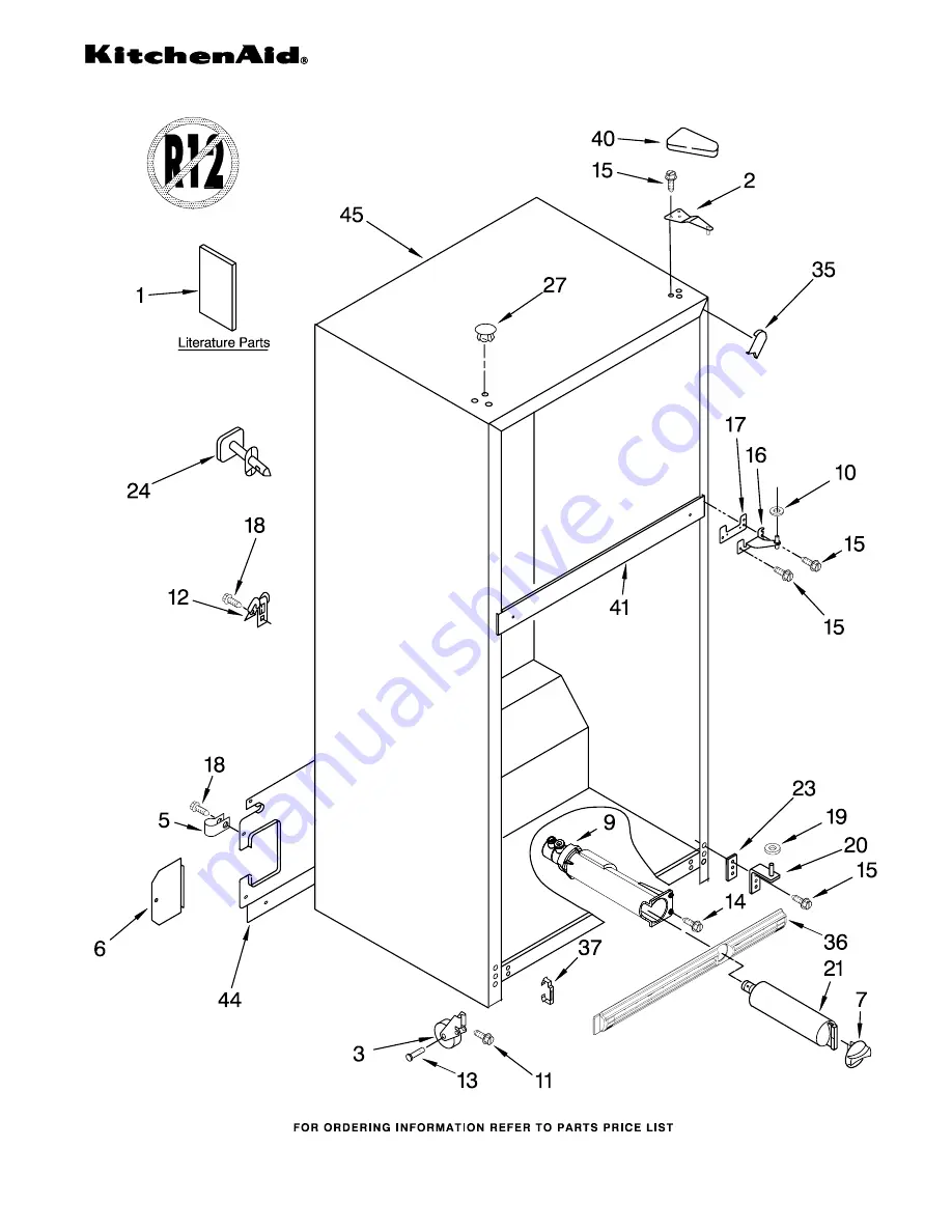 KitchenAid KTLA22EMSS00 Parts List Download Page 1