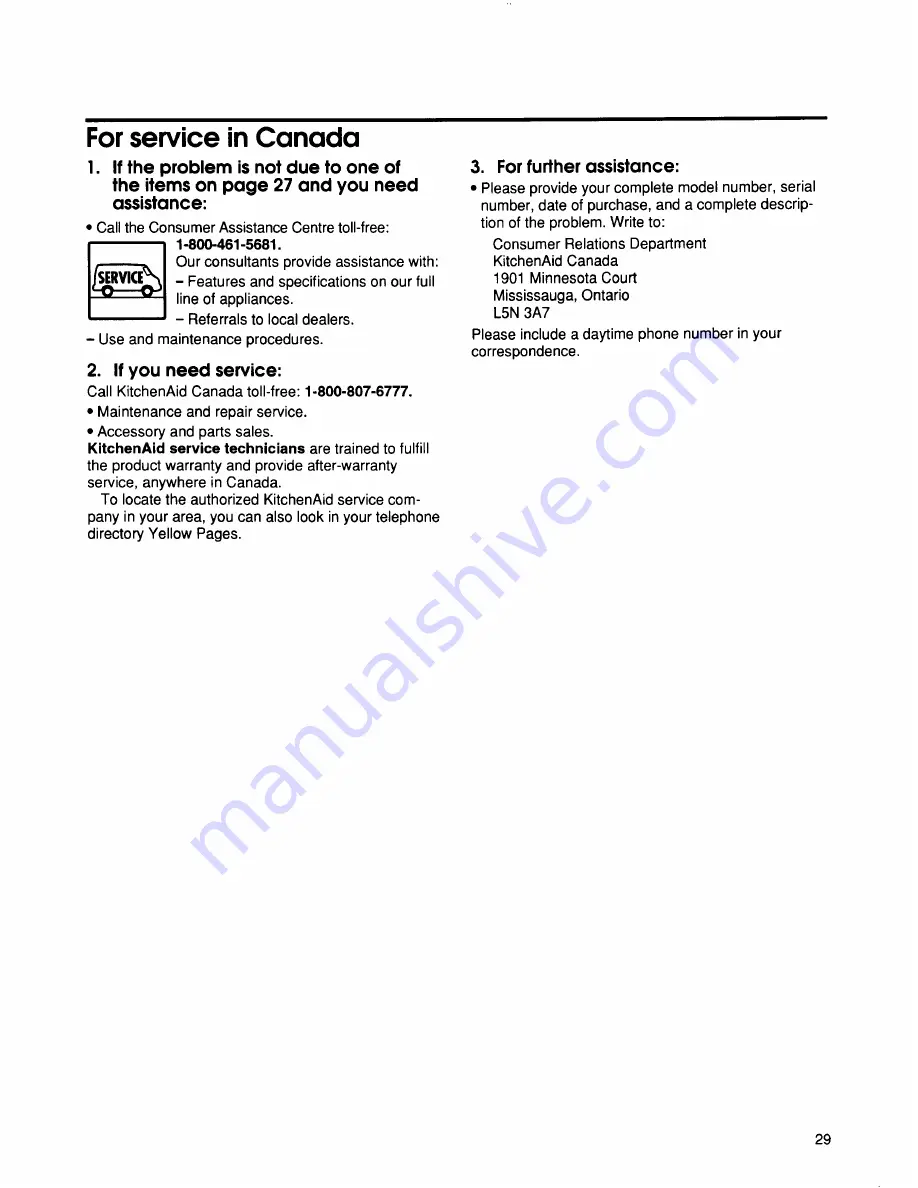 KitchenAid KTRP18KDA Use And Care Manual Download Page 29