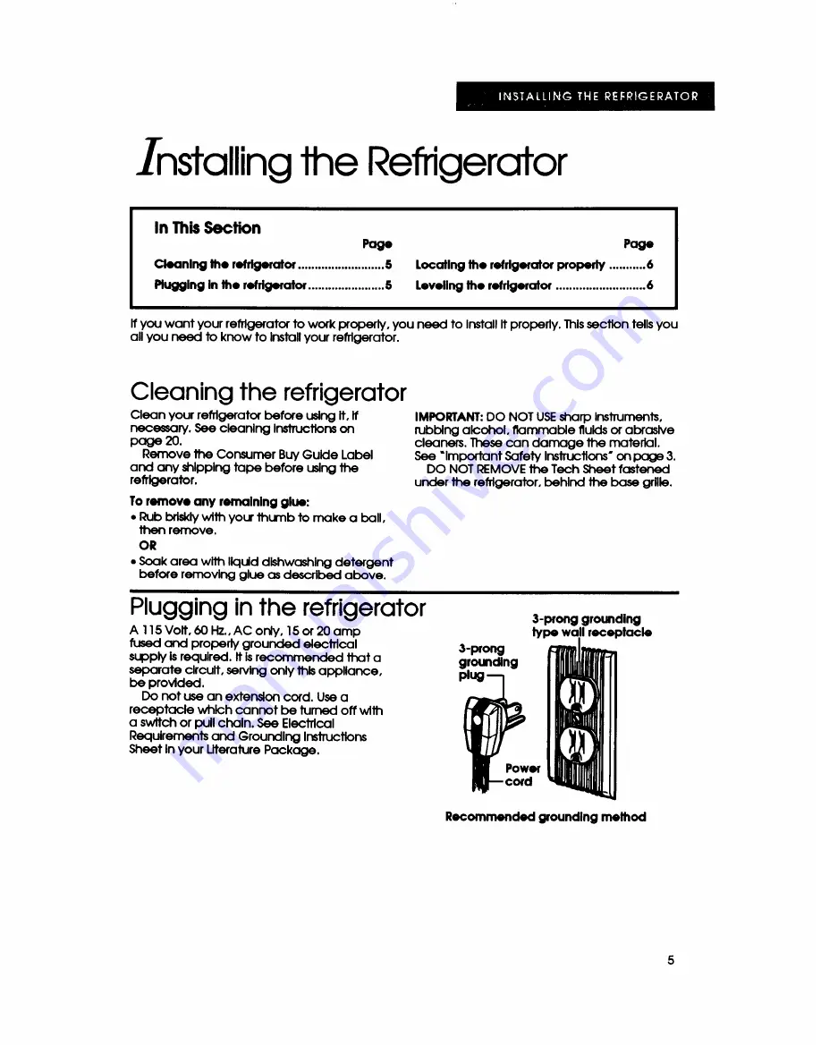 KitchenAid KTRS22Q Use And Care Manual Download Page 5