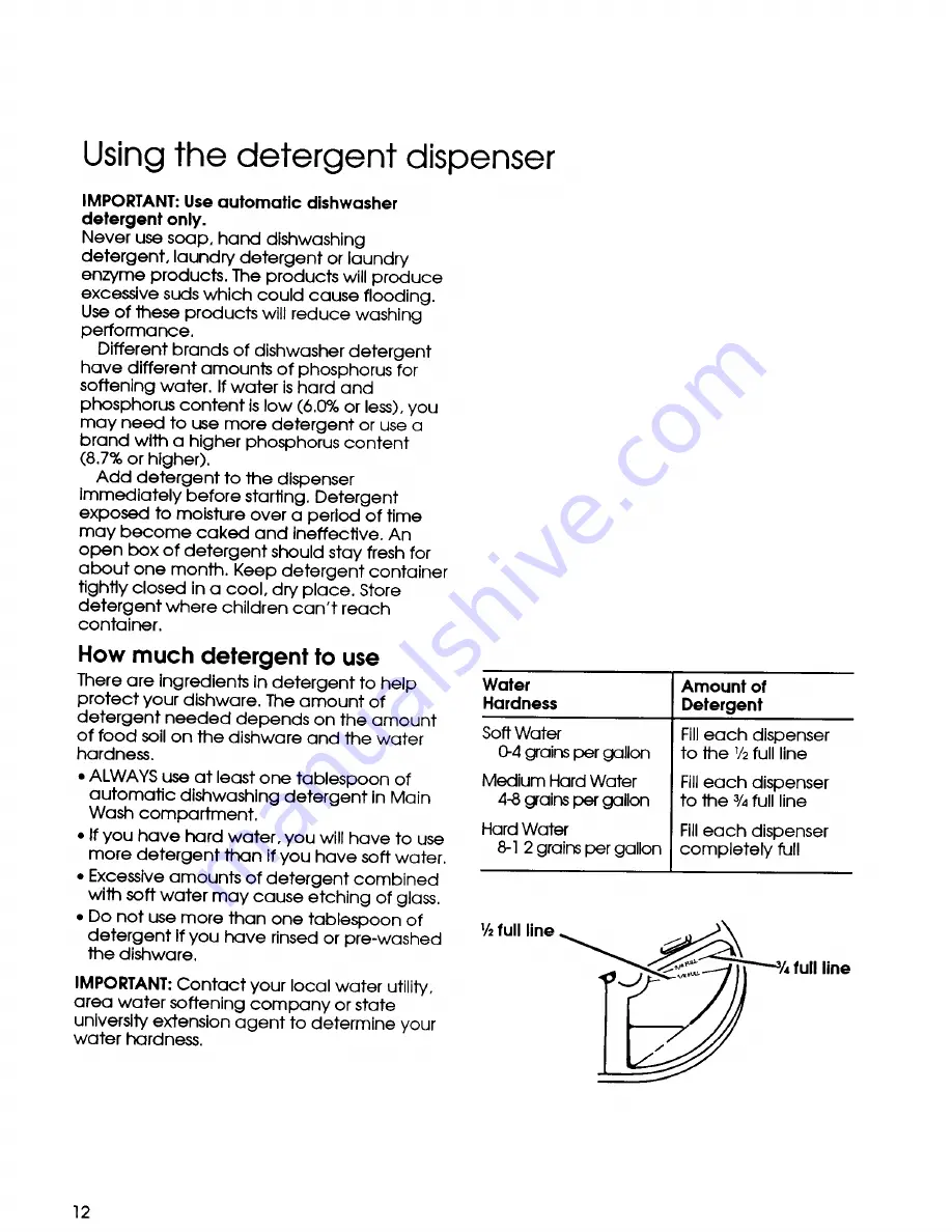 KitchenAid KUDA230Y Use And Care Manual Download Page 12