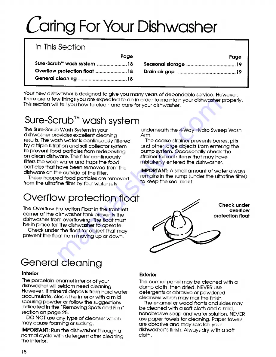 KitchenAid KUDA230Y Use And Care Manual Download Page 18