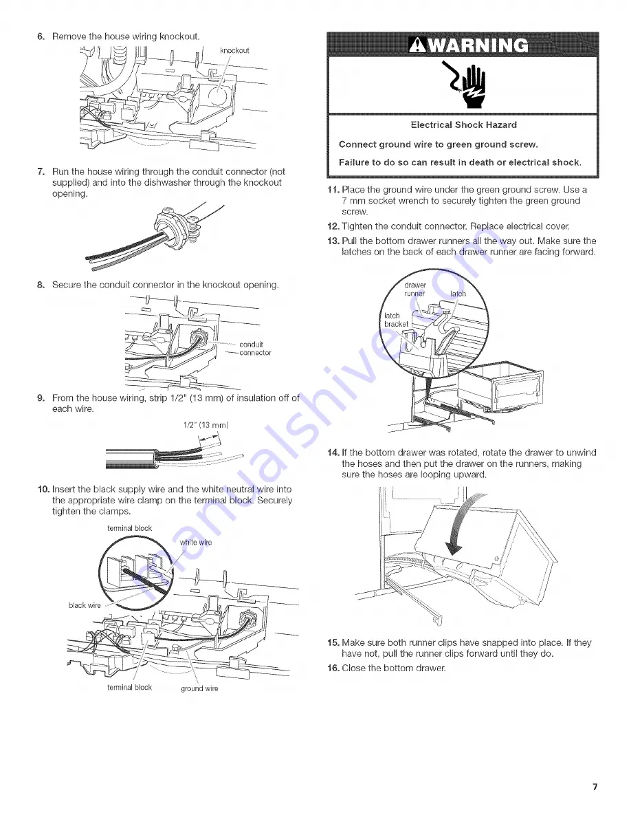 KitchenAid KUDD01DPPA0 Installation Instructions Manual Download Page 7