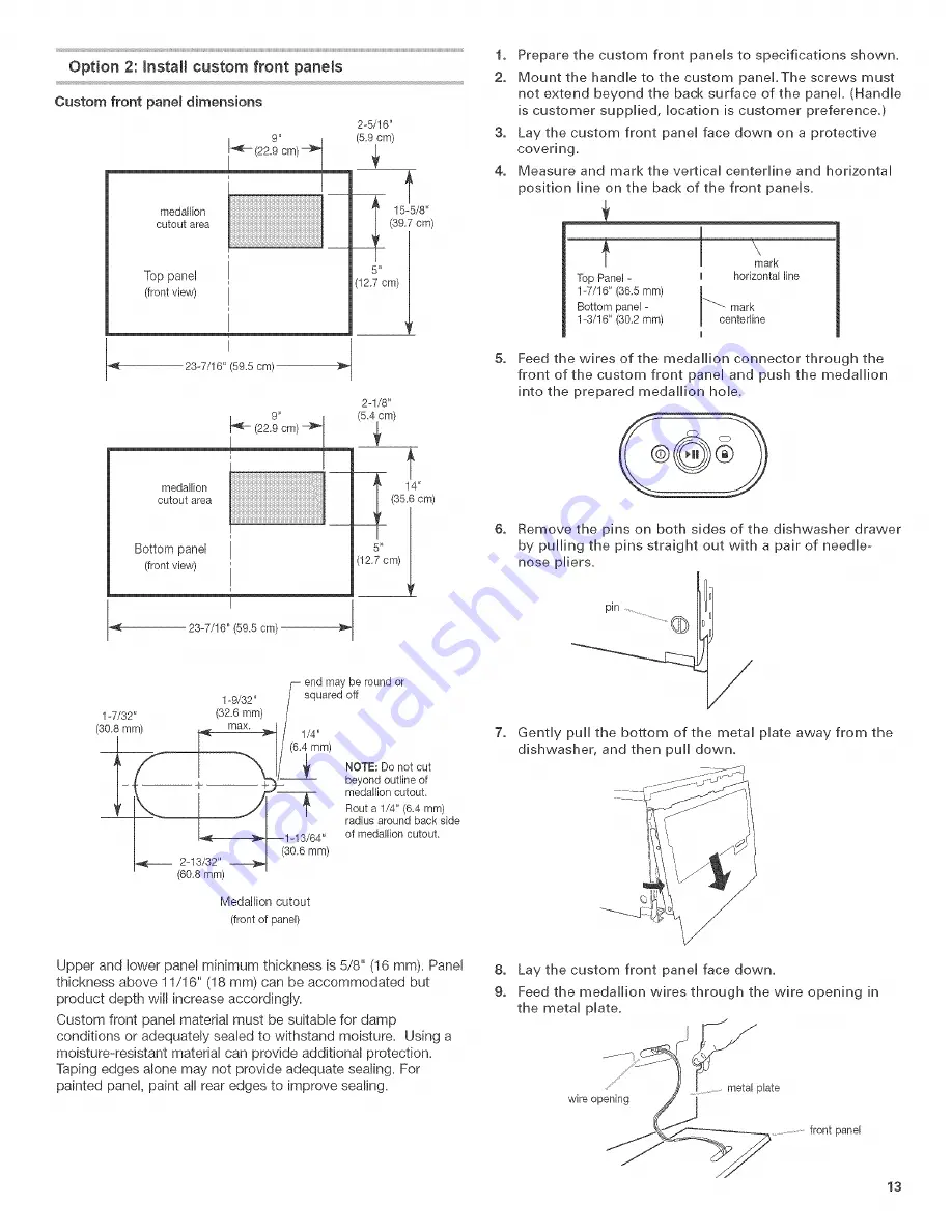 KitchenAid KUDD01DPPA0 Installation Instructions Manual Download Page 13