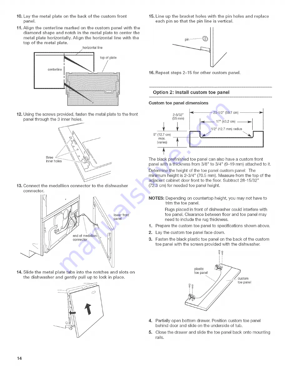 KitchenAid KUDD01DPPA0 Installation Instructions Manual Download Page 14