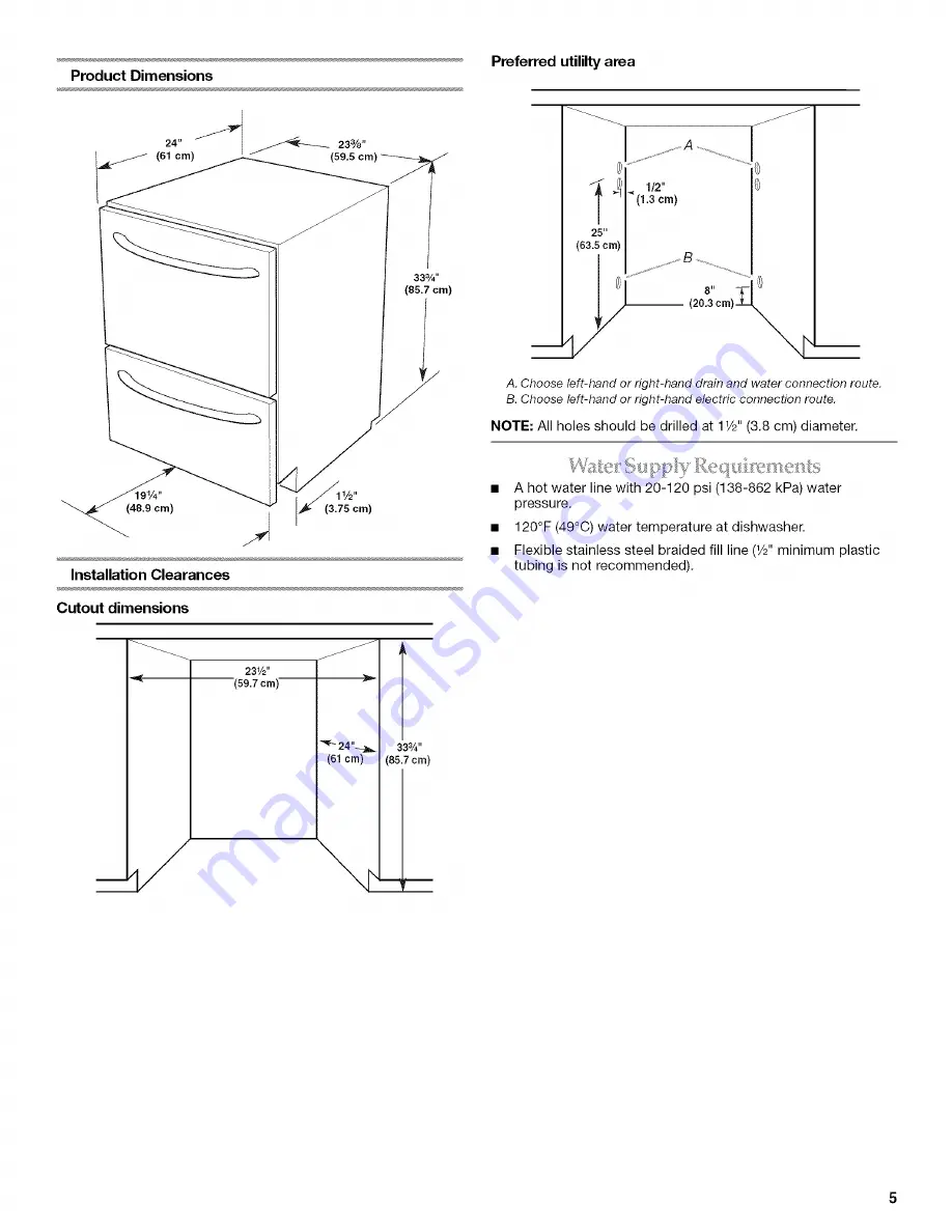 KitchenAid KUDD03DTBL10 Installation Instructions Manual Download Page 5