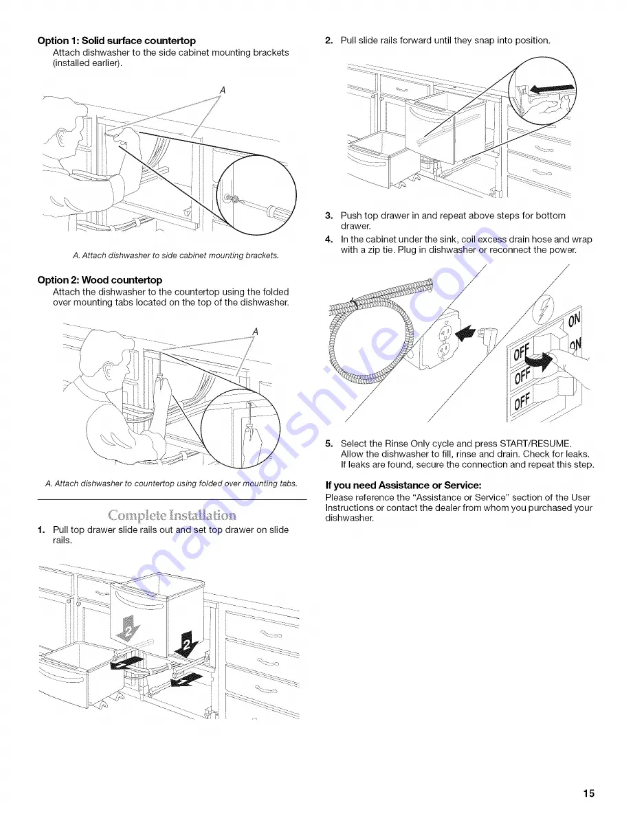 KitchenAid KUDD03DTBL10 Installation Instructions Manual Download Page 15