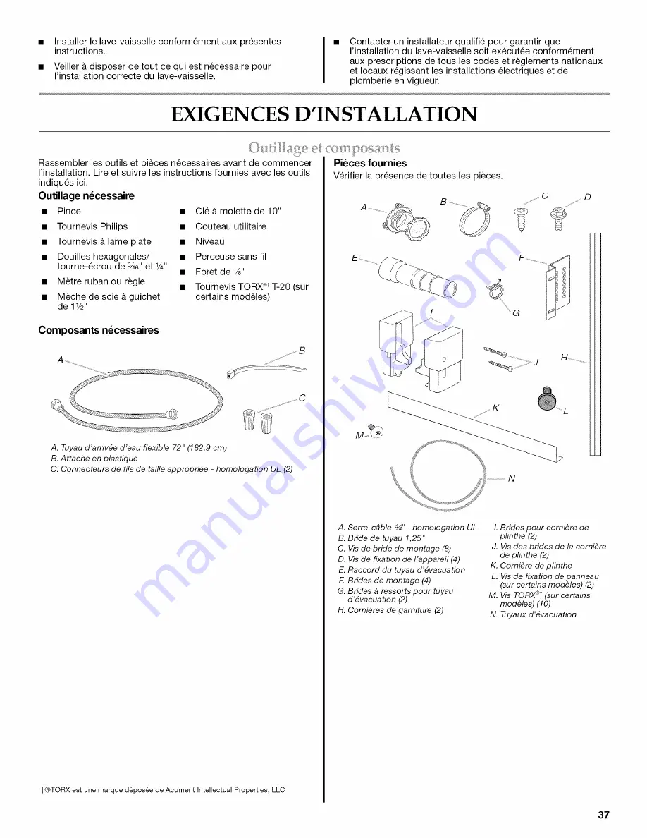 KitchenAid KUDD03DTBL3 Installation Instructions Manual Download Page 37