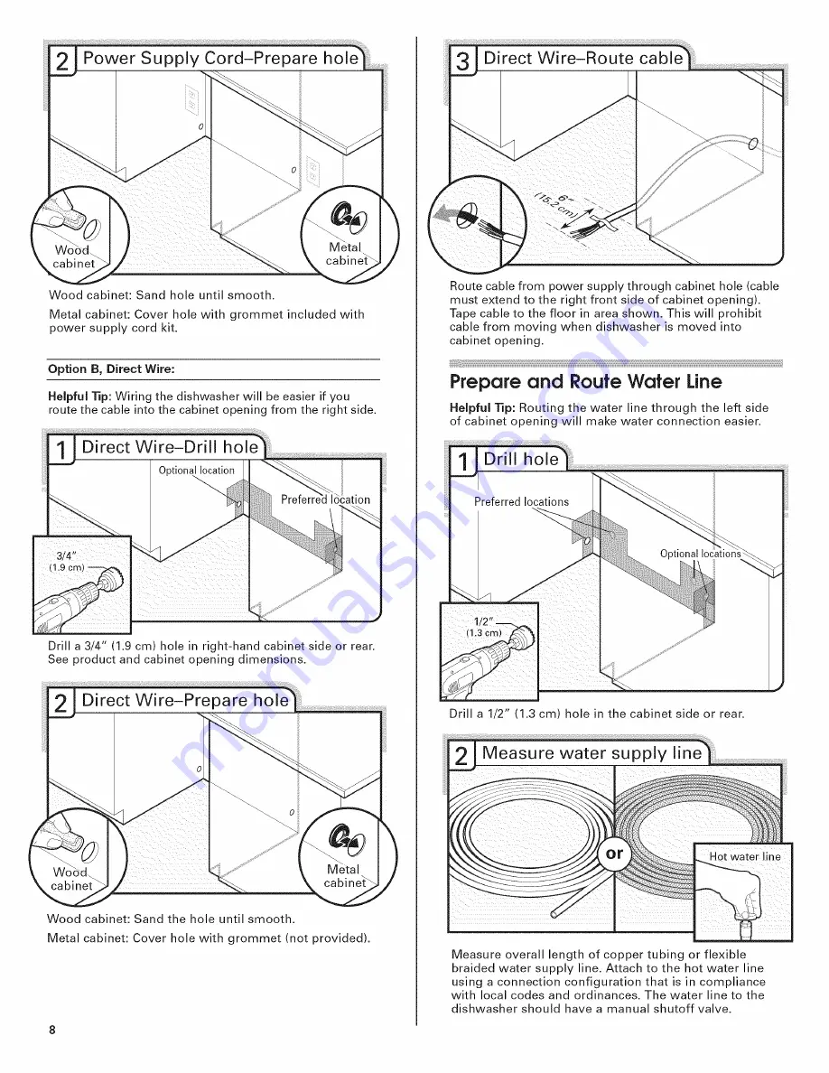 KitchenAid KUDE40CV Installation Instructions Manual Download Page 8