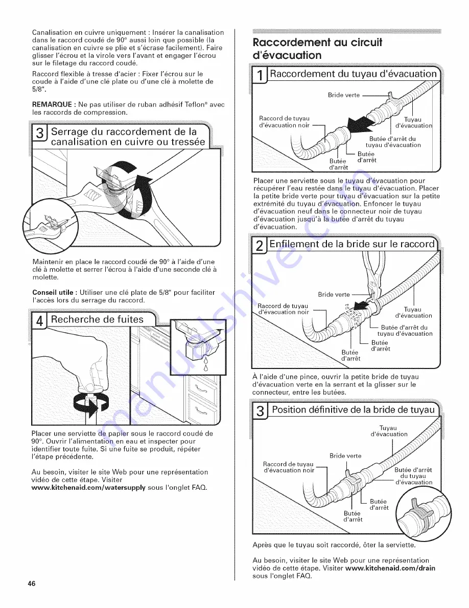 KitchenAid KUDE40CV Installation Instructions Manual Download Page 46