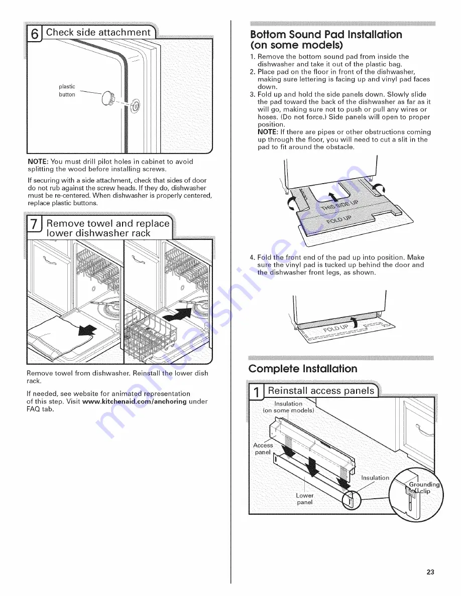 KitchenAid KUDE40FXPA0 Скачать руководство пользователя страница 23