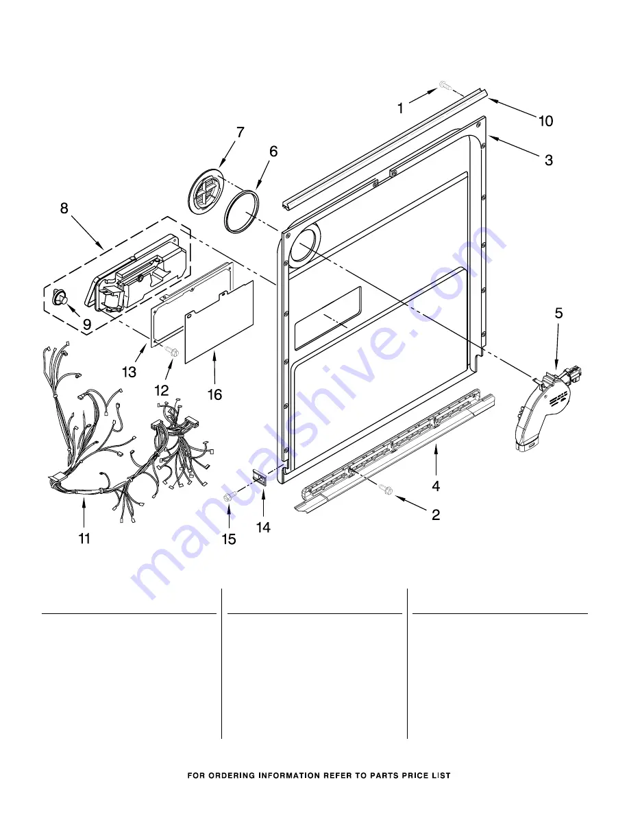 KitchenAid KUDE48FXBL0 Door And Panel Parts Download Page 3