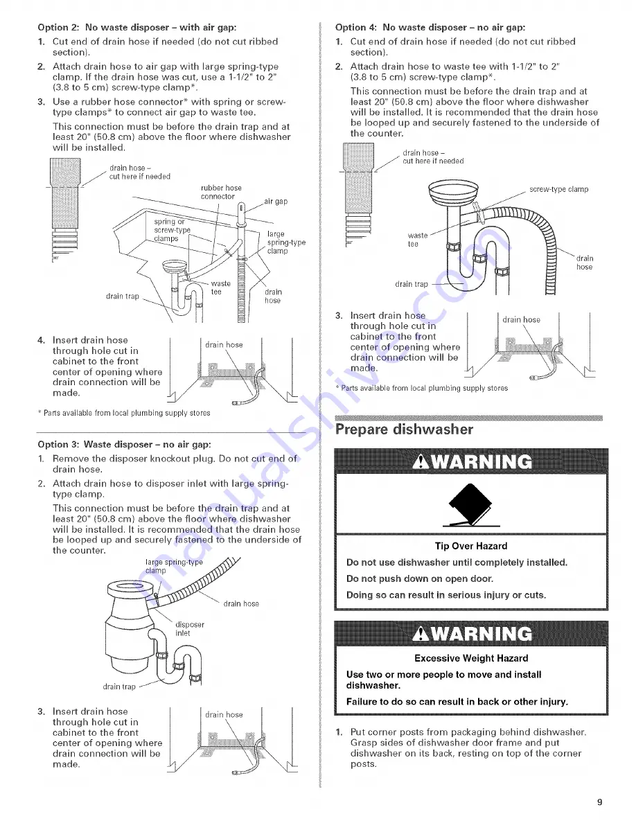 KitchenAid KUDI02FRBL0 Installation Instructions Manual Download Page 9