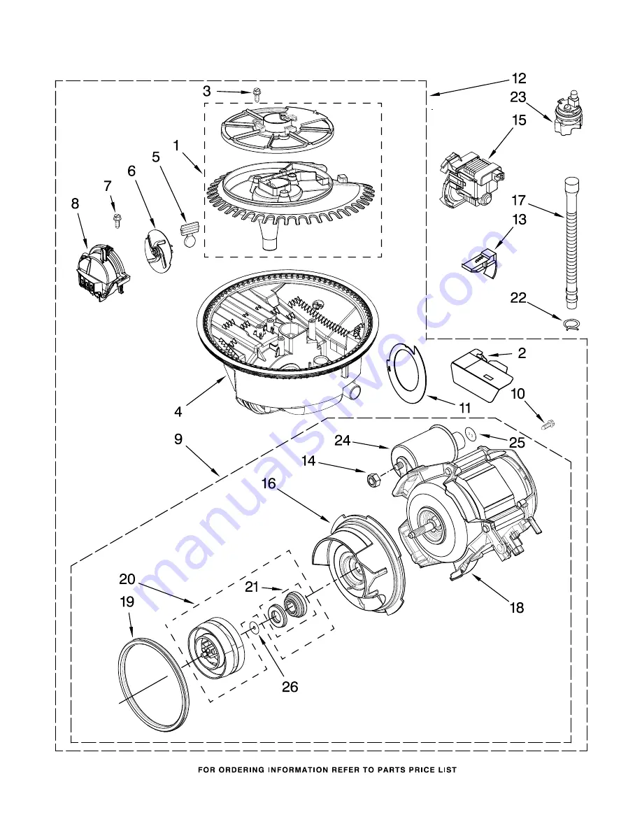 KitchenAid KUDM03FTBL - 24 Inch Fully Integrated Dishwasher Parts List Download Page 9